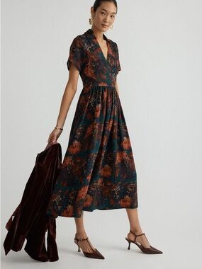 Tuckernuck Persimmon Floral Jacquard Adelaide Dress